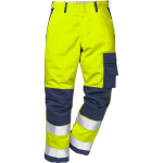 FRISTADS Flame Trousers Hi-Vis  cl 2 2042 FBPA Yellow/Navy - Class 1, 13 cal/cm?
